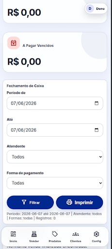 Dashboard Mobile